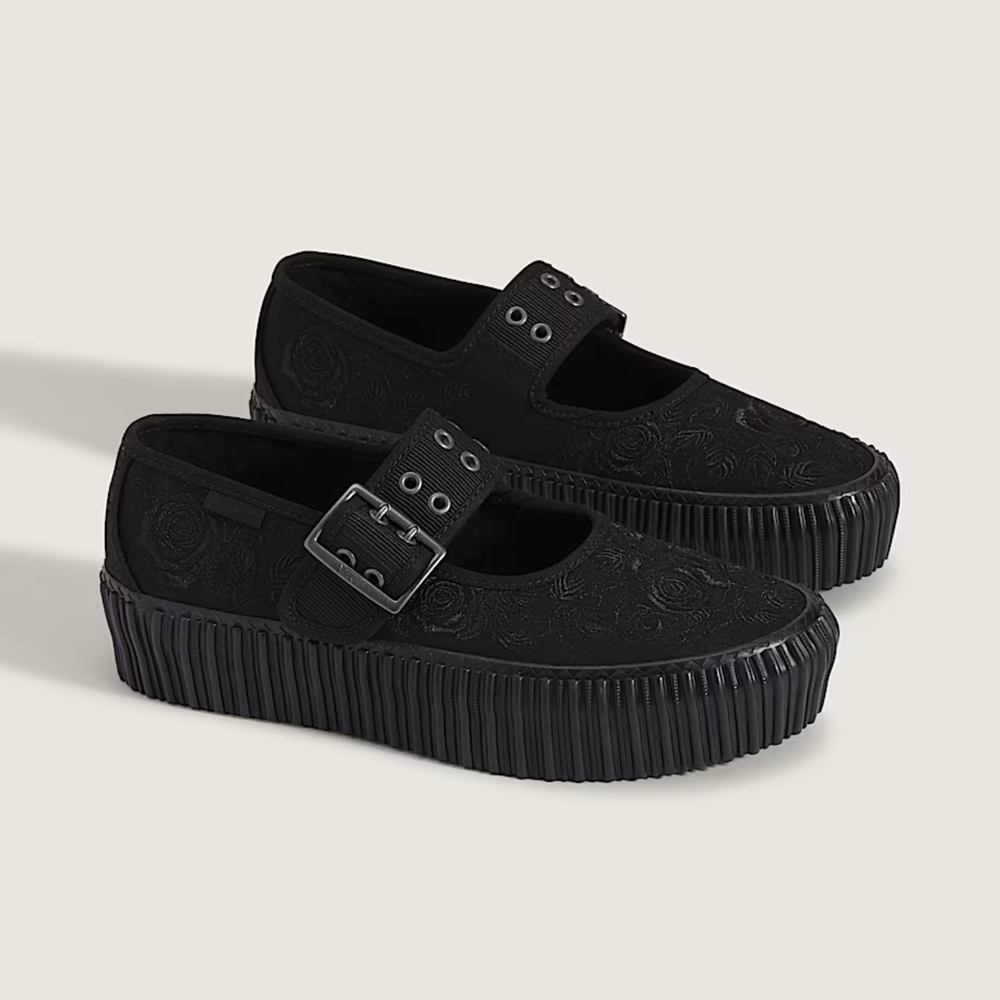 VANS Black Mary Jane Platform Shoes